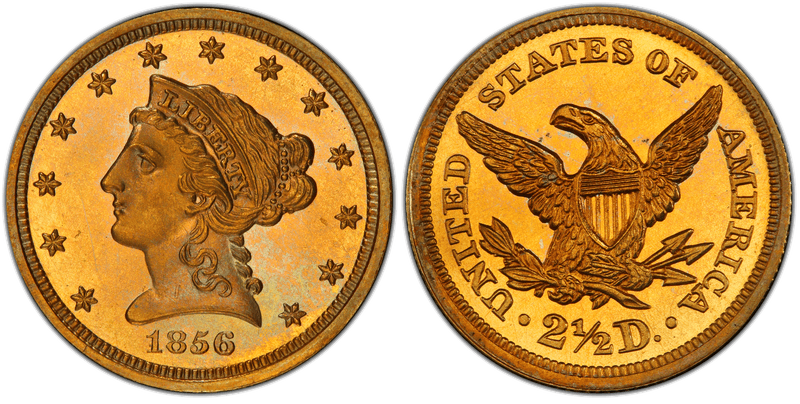 1856 Proof Liberty Head Quarter Eagle