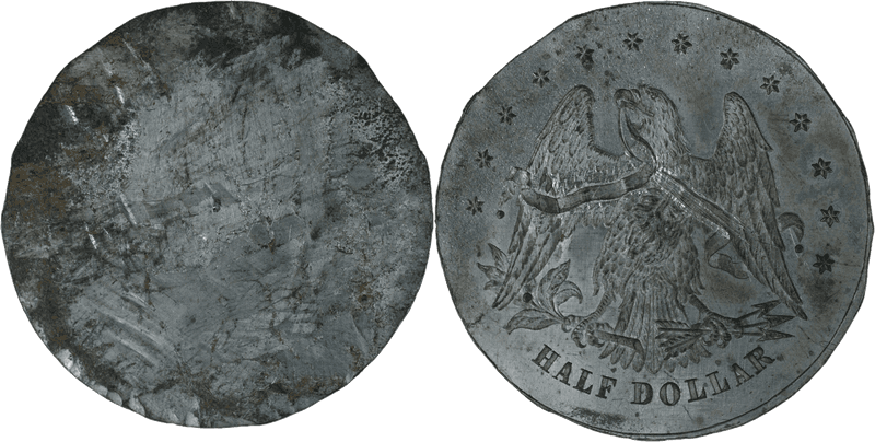 1857 Half Dollar Die Trial - J-A1857-2, Reverse