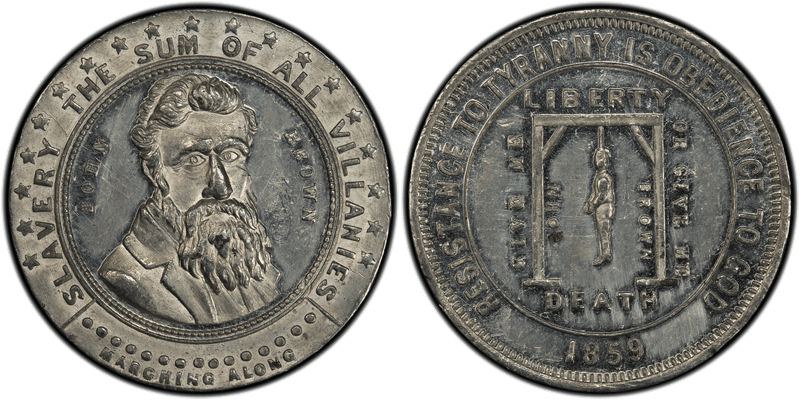 1859 Medal DeWitt-SL-1859-1 White Metal John Brown