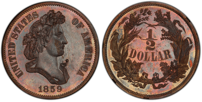 1859 Proof Half Dollar Pattern - J-240b