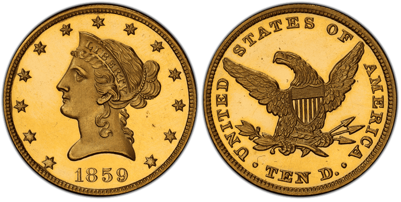 1859 Proof Liberty Head Eagle