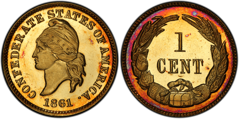 1861 Proof CSA Restrike-Gold Cent