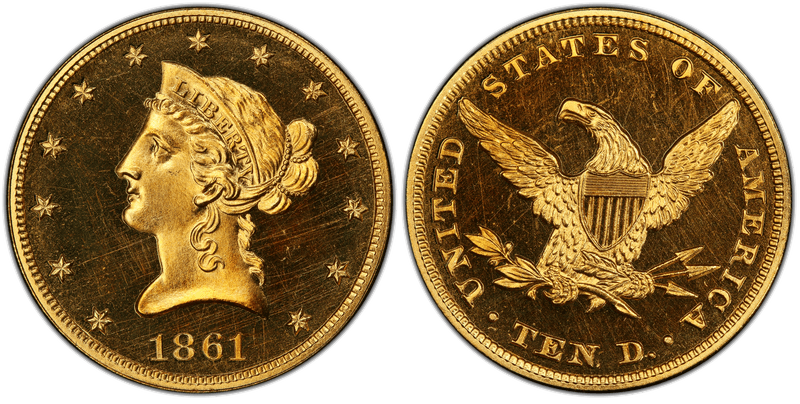 1861 Proof Liberty Head Eagle