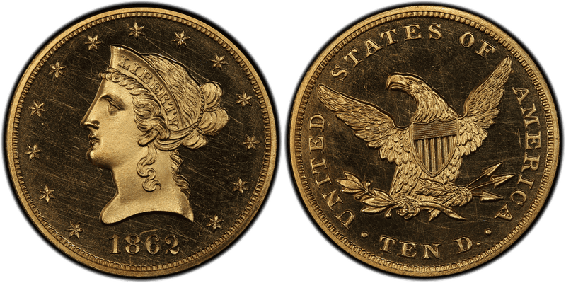 1862 Proof Liberty Head Eagle