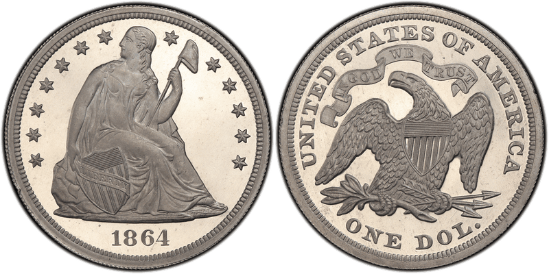 1864 Proof Dollar Pattern - J-398
