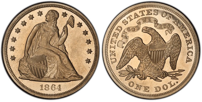 1864 Proof Dollar Pattern - J-399