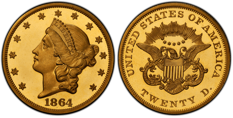 1864 Proof Liberty Head Double Eagle