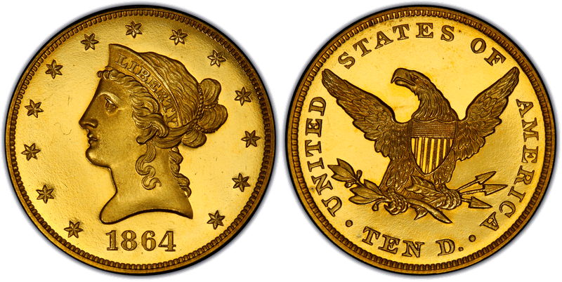 1864 Proof Liberty Head Eagle