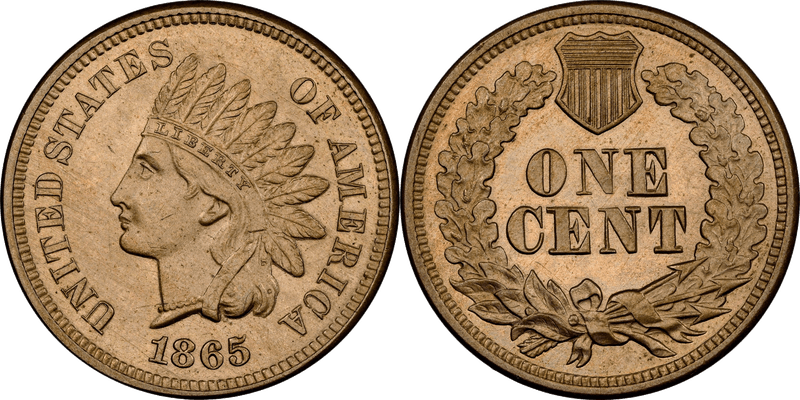 1865 Cent Pattern - J-404