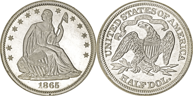 1865 Proof Half Dollar Pattern - J-431