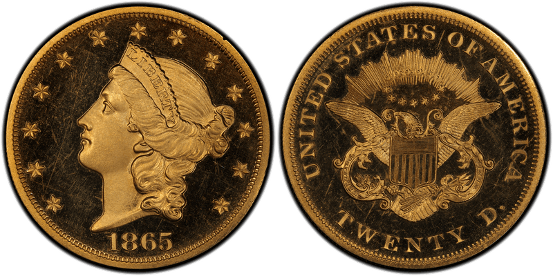 1865 Proof Liberty Head Double Eagle