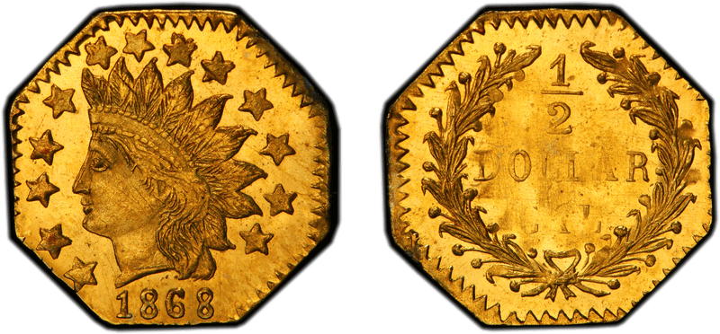 1868 Gold Half Dollar - BG-960A