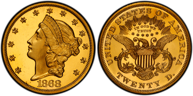 1868 Proof Liberty Head Double Eagle