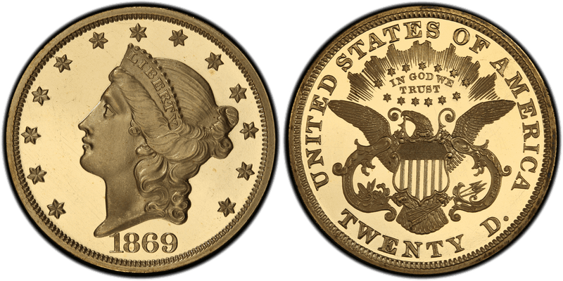 1869 Proof Liberty Head Double Eagle