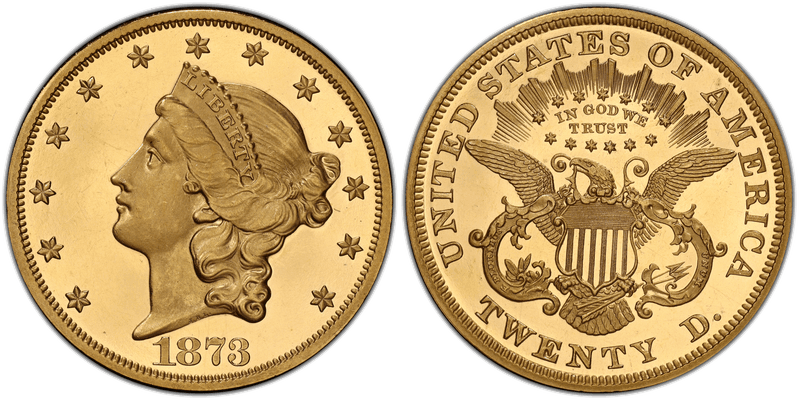 1873 Proof Liberty Head Double Eagle - Closed 3