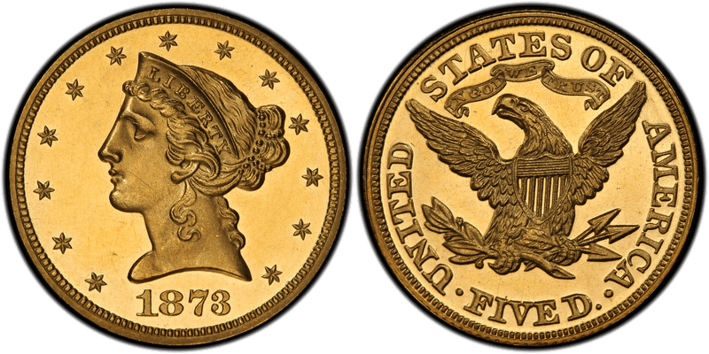 1873 Proof Liberty Head Half Eagle - Closed 3