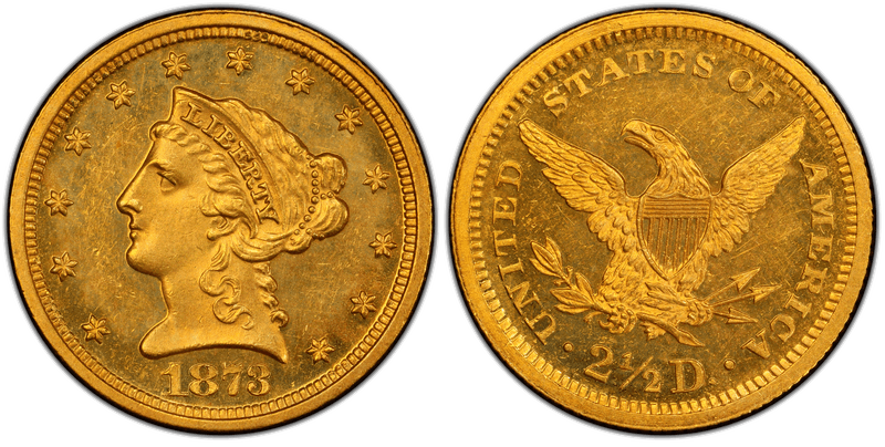 1873 Proof Liberty Head Quarter Eagle - Closed 3