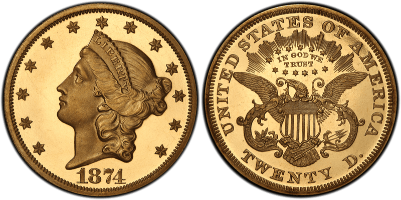 1874 Proof Liberty Head Double Eagle