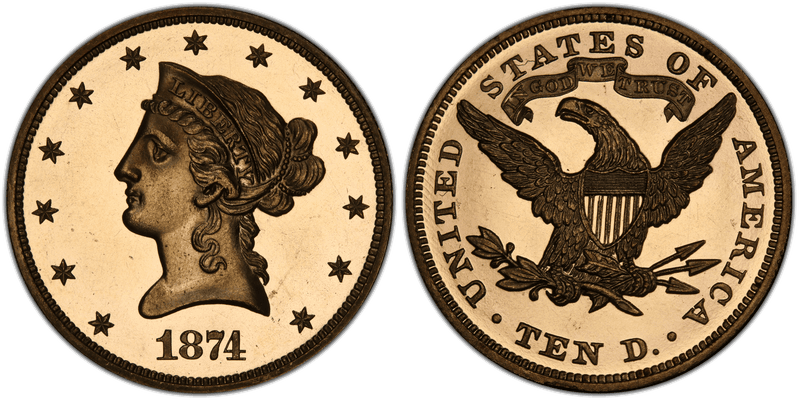 1874 Proof Liberty Head Eagle