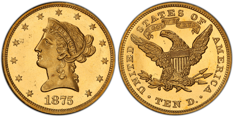 1875 Proof Liberty Head Eagle