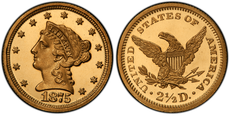 1875 Proof Liberty Head Quarter Eagle