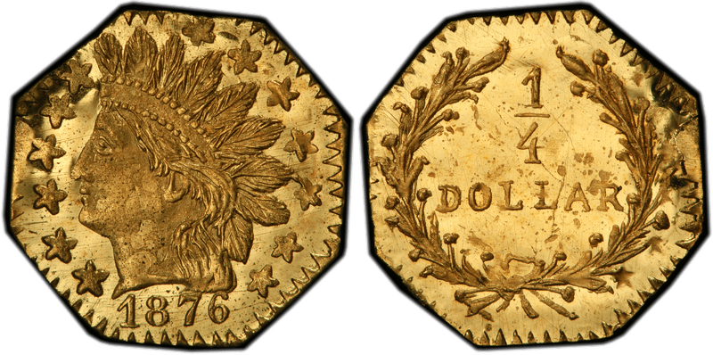 1876 Gold Quarter - BG-799A