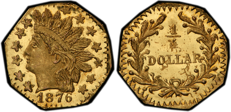 1876 Gold Quarter - BG-799D
