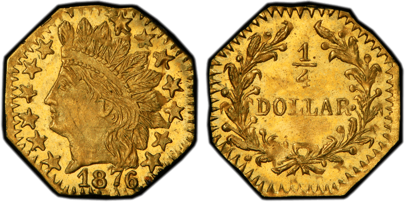 1876 Gold Quarter - BG-799F