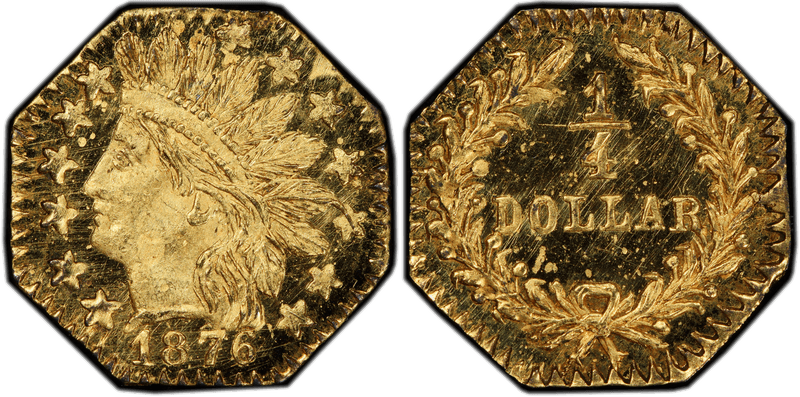 1876 Gold Quarter - BG-799B