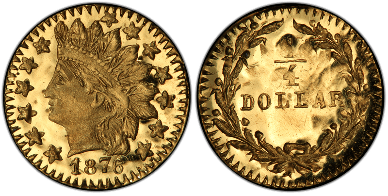 1876 Gold Quarter - BG-880