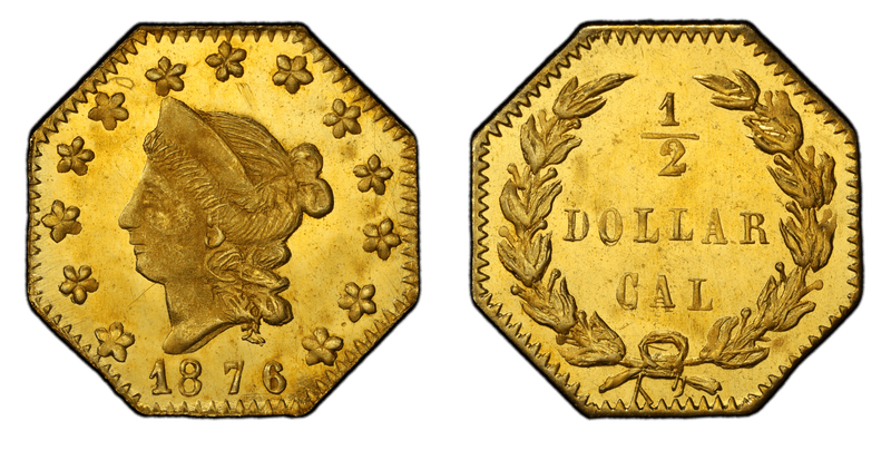 1876 Gold Half Dollar - BG-932A