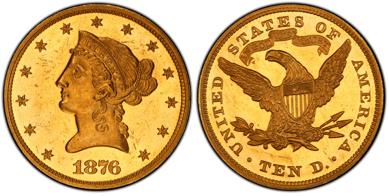 1876 Proof Liberty Head Eagle