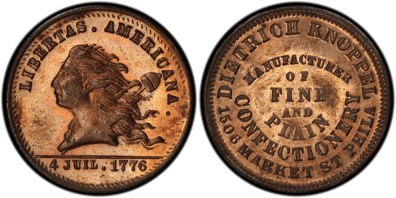(1876) Copper Token Pa-Ph 990A, Dietrich Knoppel