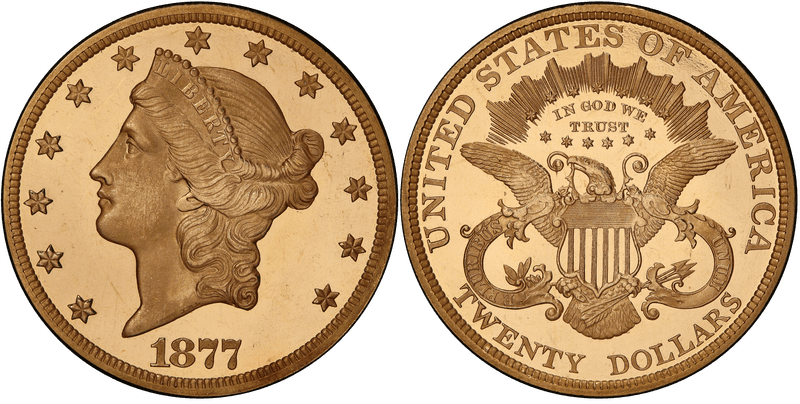 1877 Proof Liberty Head Double Eagle