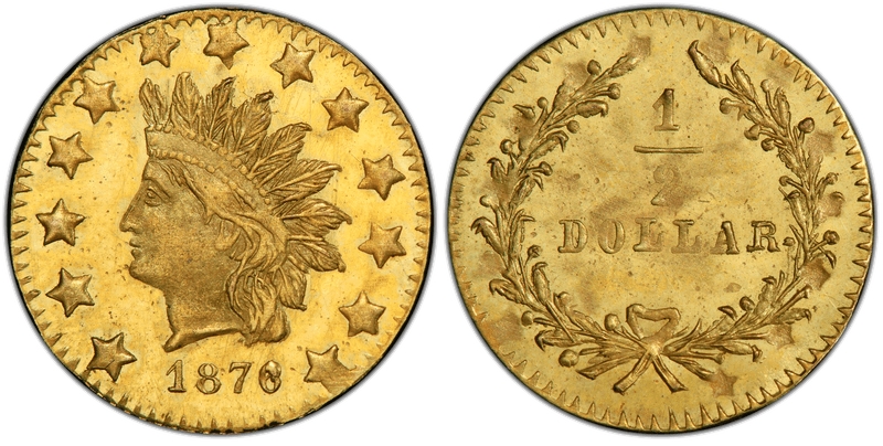 1878/6 Gold Half Dollar - BG-1066