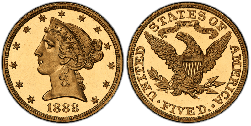 1888 Proof Liberty Head Half Eagle