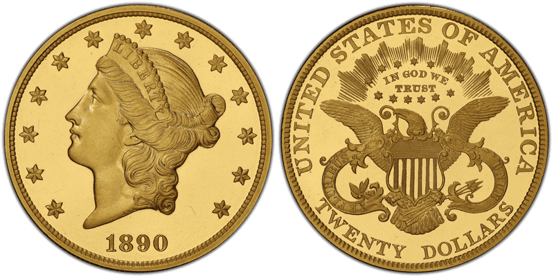 1890 Proof Liberty Head Double Eagle