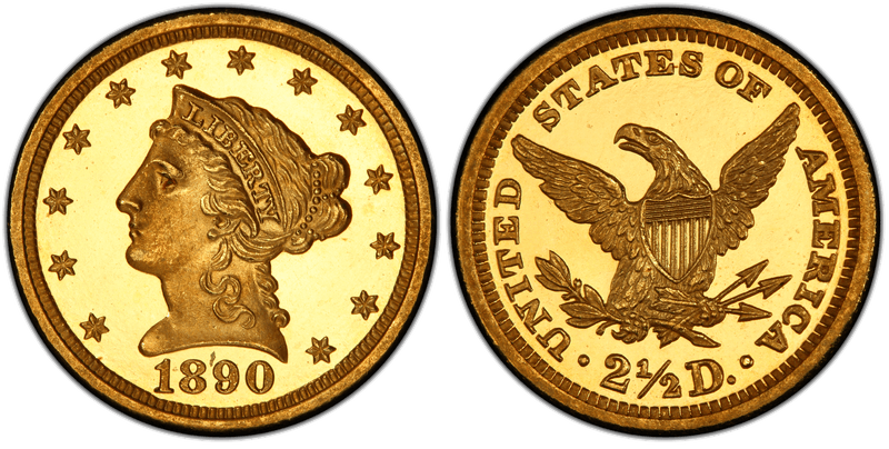 1890 Proof Liberty Head Quarter Eagle
