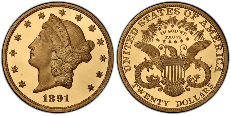 1891 Proof Liberty Head Double Eagle