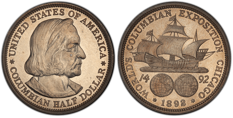 1892 Proof Columbian Half Dollar