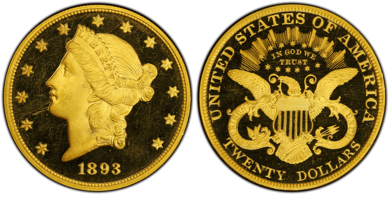 1893 Proof Liberty Head Double Eagle