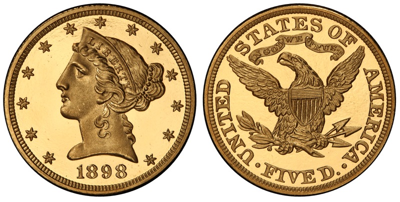 1898 Proof Liberty Head Half Eagle