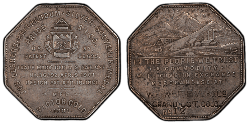 1901 Lesher Dollar - HK-1019, W.F. White Mercantile
