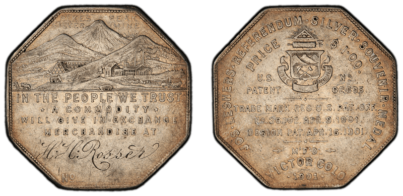 1901 Lesher Dollar - HK-1021, H.H. Rosser