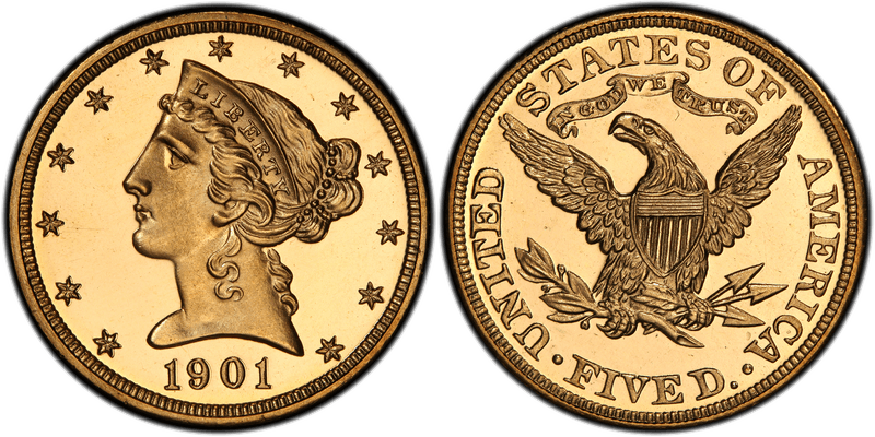 1901 Proof Liberty Head Half Eagle