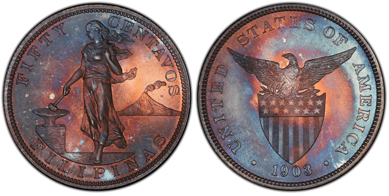 1903 Proof Philippine Fifty Centavos