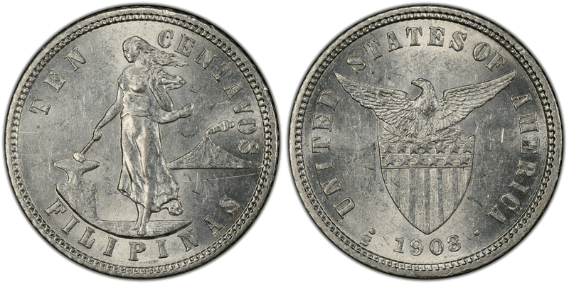 Philippines Ten Centavos 1903-1945