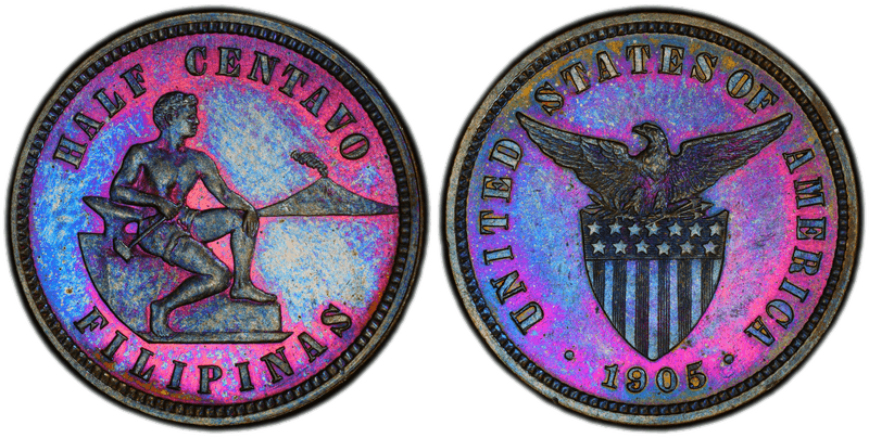 1905 Philippine Half Centavo
