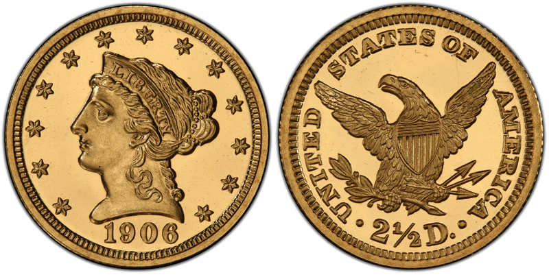 1906 (P) Gold Quarter Eagle coin