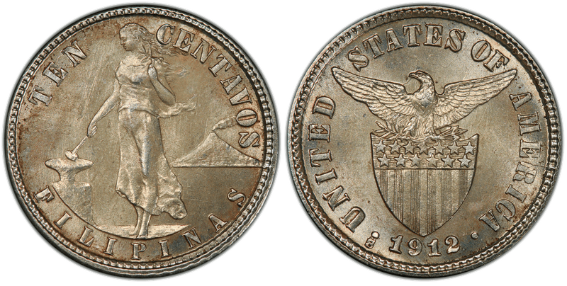 1912 Philippine Ten Centavos